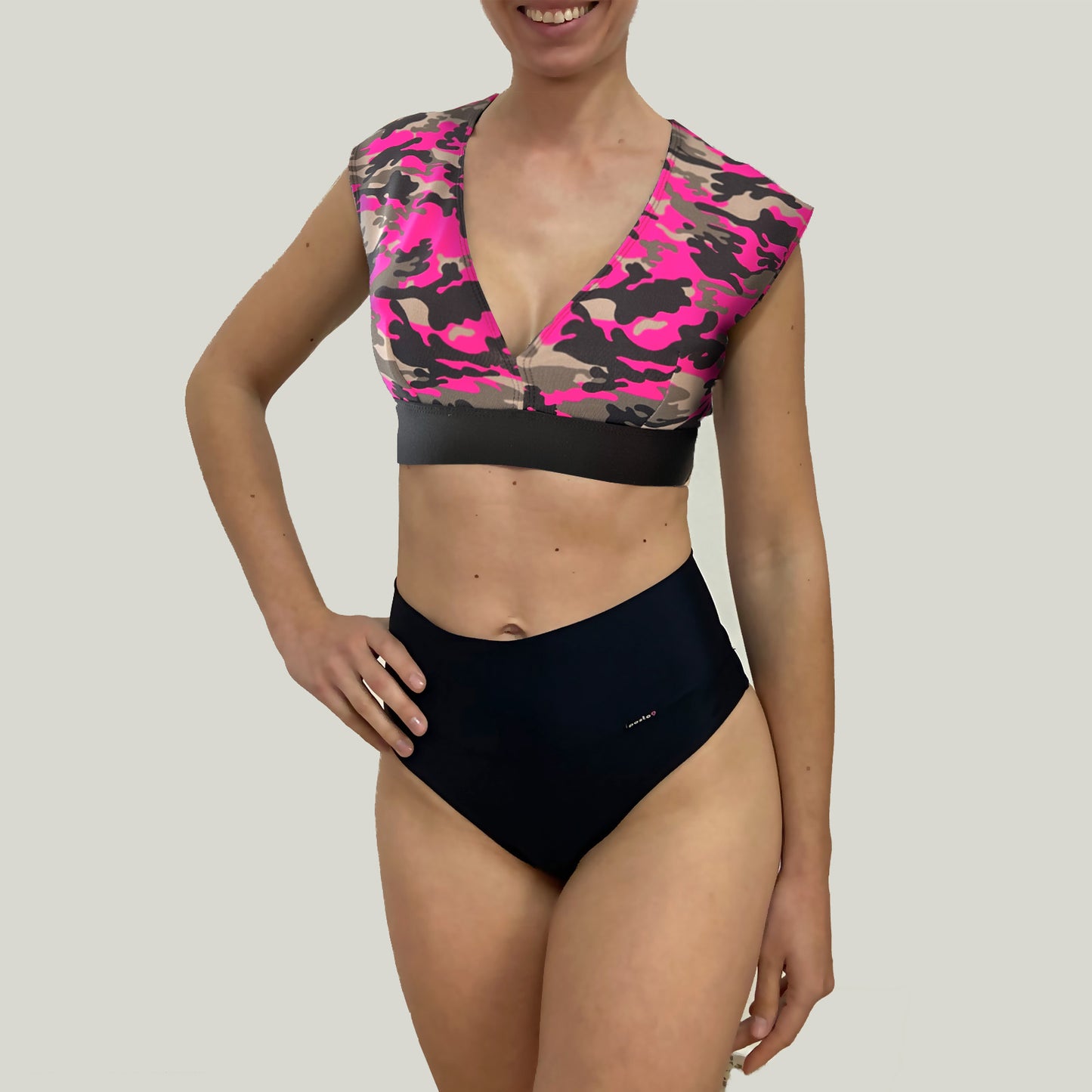 Pole Dance Sports Bra Mariele Pink Camouflage