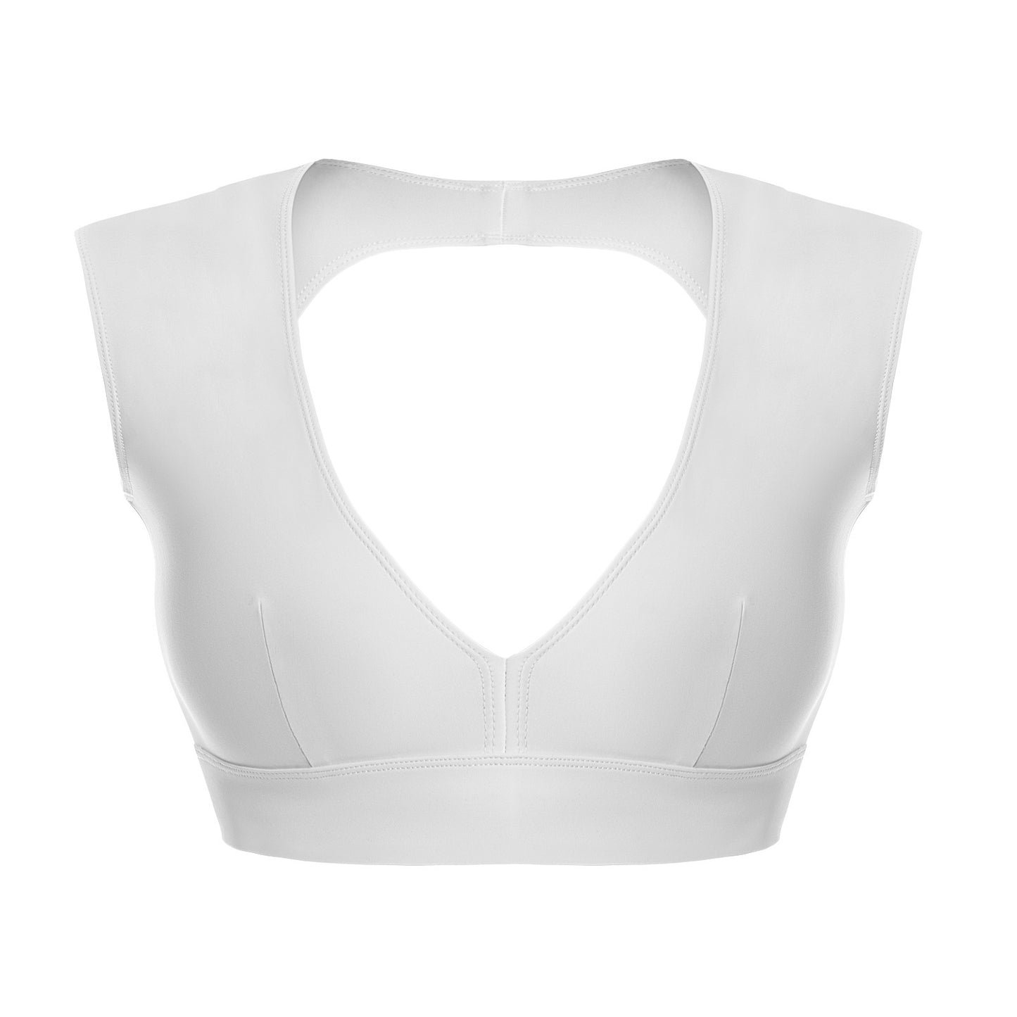 Pole Dance Sports Bra Crop Top Mariele White