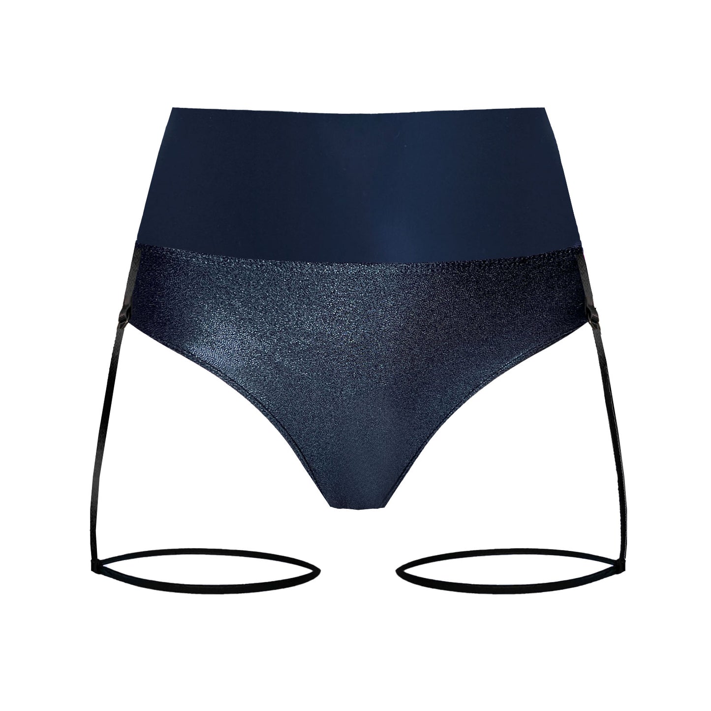 Shorts De Pole Dance De Talle Alto Con Ligueros Carina Black